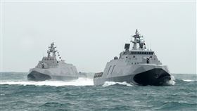 海軍塔江軍艦、沱江級軍艦展現強大海上火力。（圖／記者邱榮吉攝影）