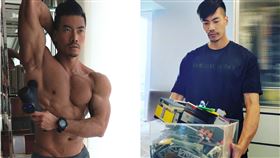 知名健身達人「筋肉爸爸」37歲時也突然腦中風，事隔2年多，已經進步到可以搬起重物。（圖／翻攝自臉書）