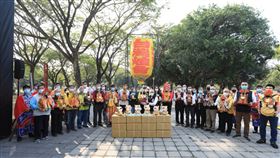 高雄12宮廟為疫情和燈會祈福2022台灣燈會在高雄，高雄12間宮廟舉行祈福儀式，祈願疫情消弭、燈會順利。（高雄市觀光局提供）中央社記者蔡孟妤傳真  111年1月26日