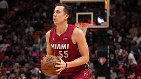 ▲「阿舍哥」羅賓森（Duncan Robinson）投進7顆三分球。（圖／路透社／達志影像）