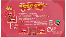 台癌設計6款虎哩健康賀卡 X 6種常見癌症預防，提醒民眾。（圖／台癌提供）