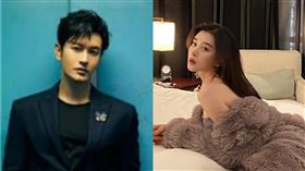 黃曉明遭爆追求周子然。（圖／翻攝自黃曉明、周子然微博）