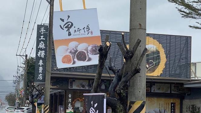 花蓮路樹遭砍頭！竟是因擋曾師傅招牌