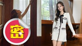  周曉涵脫到剩內衣視角太辣。（圖／翻攝自周曉涵 IG）