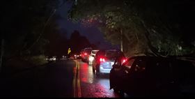 合歡山,下雪,雪景,塞車(圖/翻攝畫面)