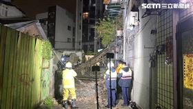 台北市士林區小北接民宅外牆突然倒塌。（圖／翻攝畫面）