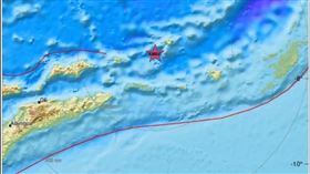 印尼西南群島地震 規模6（圖／翻攝自EMSC官網）