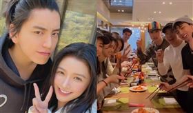 王大陸，蔡卓宜。(圖／微博）