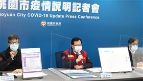 桃園市長鄭文燦主持疫情記者會。(圖／翻攝畫面)