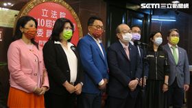 民進黨立法院黨團７長集體報到。（圖／記者盧素梅攝影)