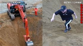 ▲網紅瘋男拍攝人體實測系列，看看究竟被困在5米深的地洞中怎脫身？（圖／Crazy Man 瘋男 授權）