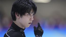 ▲羽生結弦今日抵達北京冬奧場地，開始第一次的練習。（圖／美聯社／達志影像）