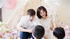 謝娜與張杰。（圖／翻攝自謝娜微博）