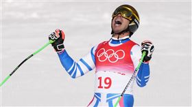 ▲41歲法國選手克拉瑞（Johan Clarey）滑降賽摘銀寫紀錄。（圖／美聯社／達志影像）