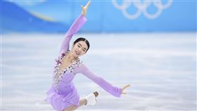 ▲台裔美籍滑冰選手陳楷雯，冬奧參賽舞衣來自媽媽巧手。（圖／美聯社／達志影像）