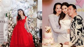 甄子丹跟名模老婆汪詩詩/大女兒甄濟如（Jasmine）18歲生日。IG