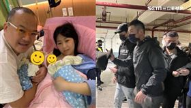 明金成遺孀林沛締在好友趙駿亞、陳德烈陪同下赴二殯協同檢察官相驗