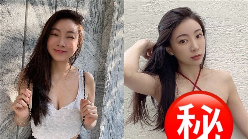 剩兩片布遮點　女神辣開中門美胸全洩