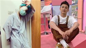 Eason突然貼出身穿病服，且右眼裹厚厚的紗布。（圖／翻攝自circuseason IG）