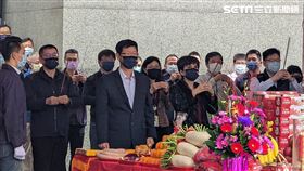 鴻海虎年開工典禮。鴻海董事長劉揚偉與鴻海集團總財務長「錢媽媽」黃秋蓮　　（圖／記者戴玉翔攝影）