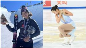 「中國雙標太明顯！」谷愛凌奪金捧上天　朱易微博被譙翻（圖／翻攝自朱易、谷愛凌IG）