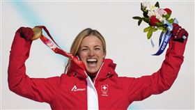 ▲瑞士選手古特-貝赫拉米在高山滑雪「超級大曲道」項目奪金。（圖／美聯社／達志影像）