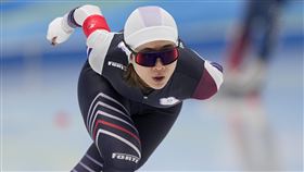 台灣競速滑冰女將黃郁婷。（圖／美聯社／達志影像）