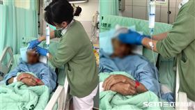 護理師替病嬤洗頭／彰化秀傳醫院授權提供