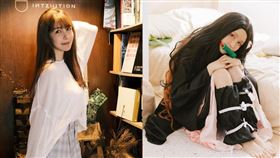 阿樂挑戰COS「禰豆子」甜美裝扮下依舊藏不住好身材。（圖／翻攝自阿樂 IG）