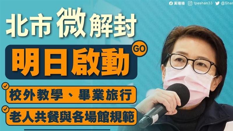 北市微解封　黃珊珊貼懶人包一次看懂