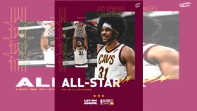 ▲騎士中鋒艾倫（Jarrett Allen）替補進入明星賽。（圖／翻攝自騎士推特）