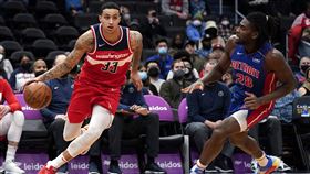 ▲庫茲馬（Kyle Kuzma）攻下23分，率領巫師103：94擊退活塞。（圖／美聯社／達志影像）