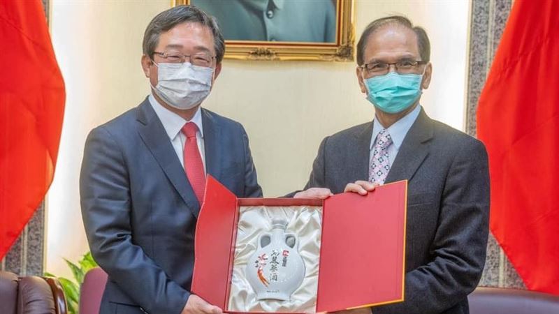 會見韓國新任駐台代表　游錫堃批中國