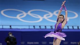 ▲俄羅斯15歲花式滑冰小天后瓦莉娃（Kamila Valieva）在個人短曲項目排名第1。（圖／美聯社／達志影像）