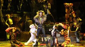 音樂劇「貓」6度來台巡迴（3）音樂劇「貓」睽違4年第6度來台，演員10日在台北小巨蛋進行總彩排，演唱經典曲目搭配活潑逗趣的舞蹈，將百老匯舞台魅力呈現給台灣觀眾。中央社記者裴禛攝  111年2月10日