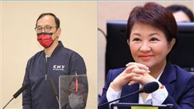 國民黨主席朱立倫（左）把台中市長盧秀燕（右）納國民黨提名委員會。（圖／資料照）