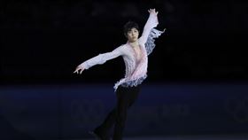 羽生結弦（Yuzuru Hanyu）在北京東奧的表演。（圖／美聯社／達志影像）