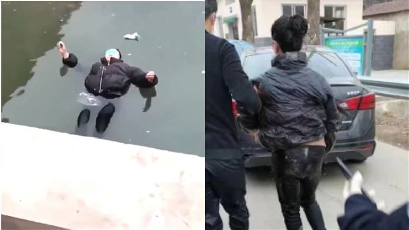 陸網瘋傳婦人插隊遭丟河裡！真相曝光