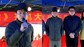  《紅毯先生》劉德華、單立文、瑞瑪席丹。（圖／翻攝自新浪電影微博）