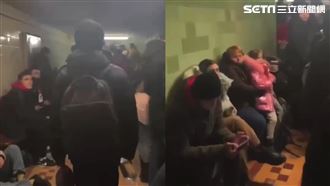 獨／防空洞直擊！上百基輔人凌晨奔逃