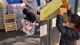 女童,撿瓶子,紙箱,籌錢,哥哥