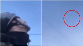 死守前線！戰地記者直播「頭頂飛過導彈」　驚悚逃竄畫面曝（圖／翻攝自@Anne__Boonchuy推特）