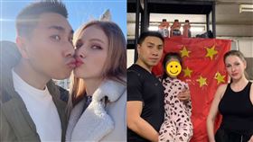  俄羅斯攻打烏克蘭/定居烏克蘭的中國網紅「梅愛偲」跟老婆小孩躲地下室。微博