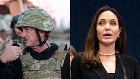  安潔莉娜裘莉、西恩潘。(圖/美聯社/達志影像)