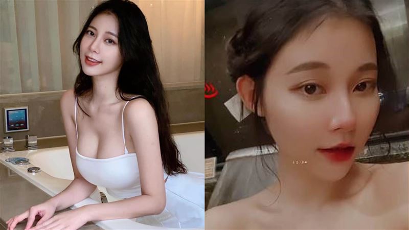 表特女神全裸泡湯　手遮不住超兇身材