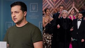 美國演員工會獎《繼承之戰》布萊恩考克斯。（圖／美聯社／達志影像）、澤倫斯基IG