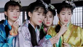 《唐伯虎點秋香》春香 （賈天怡右二）、夏香 （宣萱左二）、秋香 （鞏俐右一）、冬香 （溫翠蘋左一）／微博