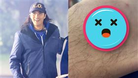 賀軍翔「遭釘鞋插腳」曝驚悚傷勢畫面。（圖／翻攝自ho_mike IG）