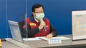 鄭文燦主持疫情說明記者會桃園市長鄭文燦（圖）28日上午在線上直播的桃園市COVID-19（2019冠狀病毒疾病）疫情說明記者會中表示，觀音區米迪幼兒園專案採檢，市府27日採檢1678人，其中有5人為陽性確診。（桃園市政府新聞處提供）中央社記者吳睿騏桃園傳真  111年2月28日