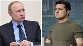 俄羅斯總統普丁、烏克蘭總統澤倫斯基。（合成圖／翻攝自zelenskiy_official IG、@KremlinRussia Twitter）